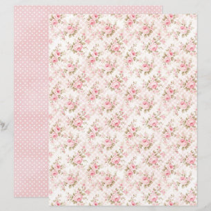 Vintage Coquette Rose Floral Scrapbook Paper