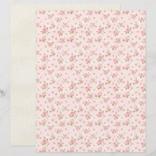 Vintage Coquette Rose Floral Scrapbook Paper