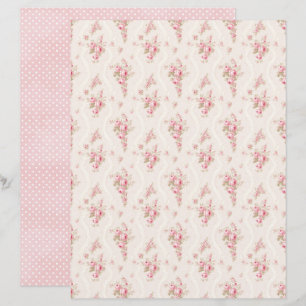 Vintage Coquette Rose Floral Scrapbook Paper