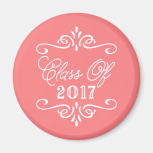 Vintage Coral   Graduation Magnet