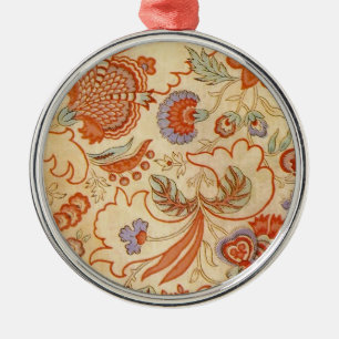 Vintage Coral Pattern Floral Paisley Metal Tree Decoration