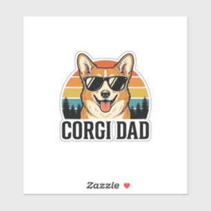 Vintage Corgi Dad Engraving Dog Lover Shirt Design