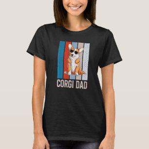 Vintage Corgi Dog T Corgi Dad Sunglasses T-Shirt