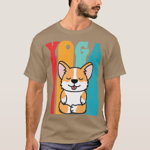 Vintage Corgi Yoga Figurines For Dog Yoga Lovers13 T-Shirt
