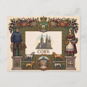 Vintage Cork City Ireland Postcard