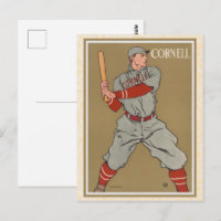Vintage Cornell Baseball Ivy League Sports Art