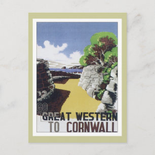 Vintage Cornwall Western Postcard