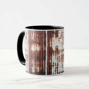 Vintage Corrugated Tin Mug