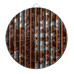 Vintage Corrugated Tin Rustic Corrugated Barn Tin Dartboard