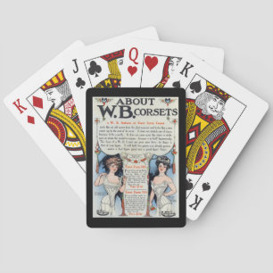 Vintage Corset Ad Playing Cards