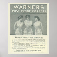 Vintage Corset Advertisement,Warners Rust Proof