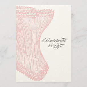 Vintage Corset Bachelorette Party Invitation