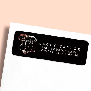 Vintage Corset Logo Lingerie Return Address