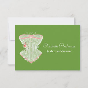 Vintage Corset Personal Lingerie Bridal Shower Invitation