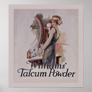 Vintage Cosmetics Williams Talcum Powder Poster