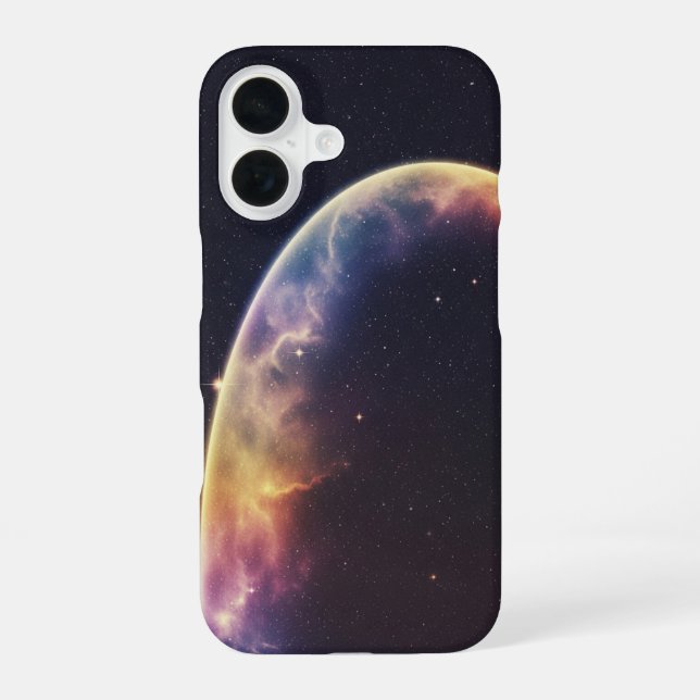 Vintage Cosmic Arc iPhone 16 Case (Back)