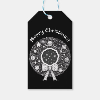 Vintage Cosmic Ornament Gift Tag | Space-Themed Ch