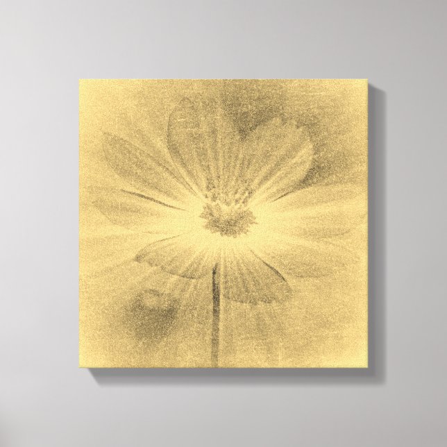 Vintage Cosmos Flower Wrapped Canvas (Front)