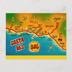 Vintage Costa Del Sol Postcard