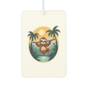 Vintage Costa Rica Sloth Tropical Travel Shirt 2 Car Air Freshener