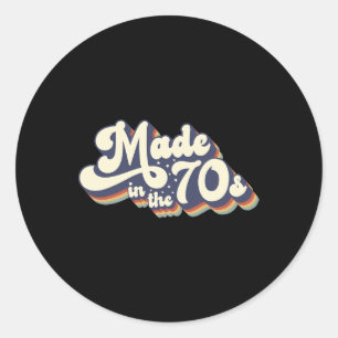 Vintage Costume Born In 1970 Made In The 70s Hallo Classic Round Sticker