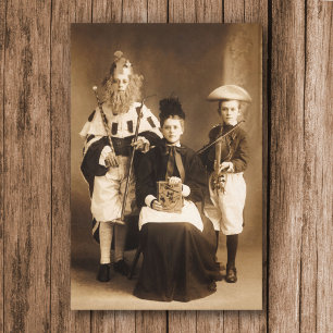 Vintage Costume Party Stretched Canvas Print