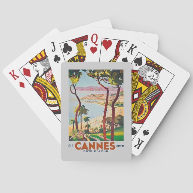 Vintage Cote D'Azur Cannes Playing Cards (Back)