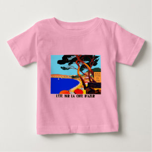 Vintage Cote D'Azur French Travel Baby T-Shirt