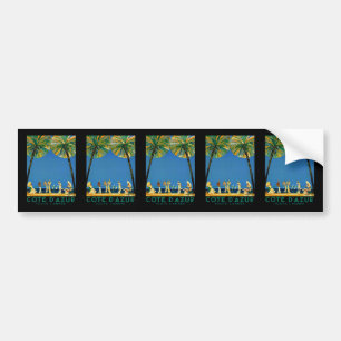 Vintage Cote D'Azur French Travel Bumper Sticker