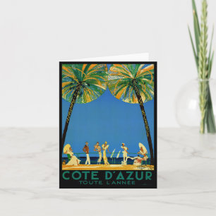 Vintage Cote D'Azur French Travel Card