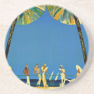 Vintage Cote D'Azur French Travel Coaster