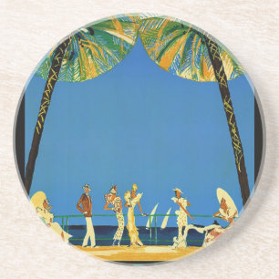 Vintage Cote D'Azur French Travel Coaster