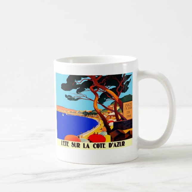 Vintage Cote D'Azur French Travel Coffee Mug (Right)