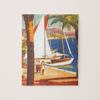 Vintage Cote D'Azur French Travel Jigsaw Puzzle