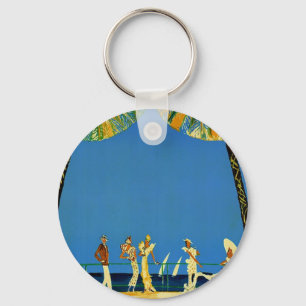 Vintage Cote D'Azur French Travel Key Chain