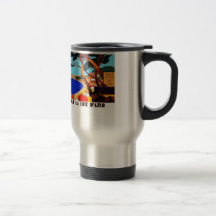 Vintage Cote D'Azur French Travel Mug