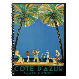 Vintage Cote D'Azur French Travel Notebook