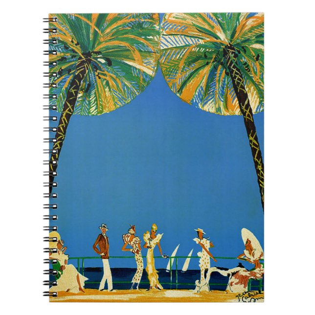Vintage Cote D'Azur French Travel Notebook (Front)