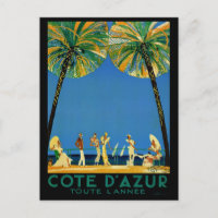 Vintage Cote D'Azur French Travel