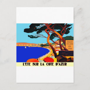 Vintage Cote D'Azur French Travel Postcard