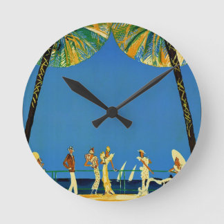 Vintage Cote D'Azur French Travel Round Clock