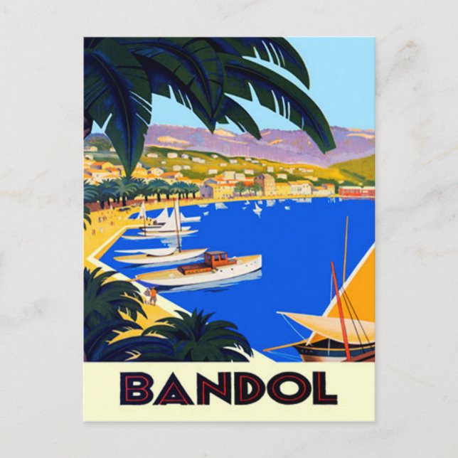 Vintage Cote D'Azur Travel Postcard (Front)