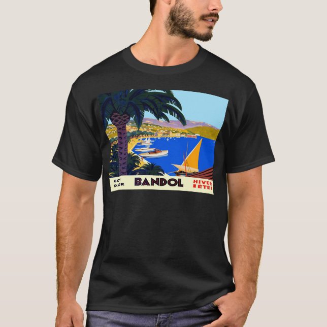 Vintage Cote D'Azur Travel T-Shirt (Front)