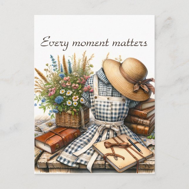 Vintage Cottage core picnic Postcard (Front)