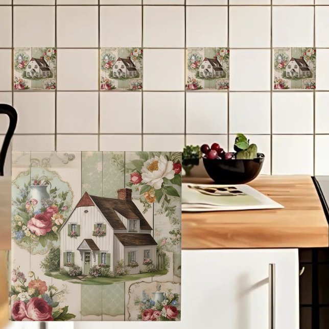 Vintage Cottage Floral  Tile (Creator Uploaded)