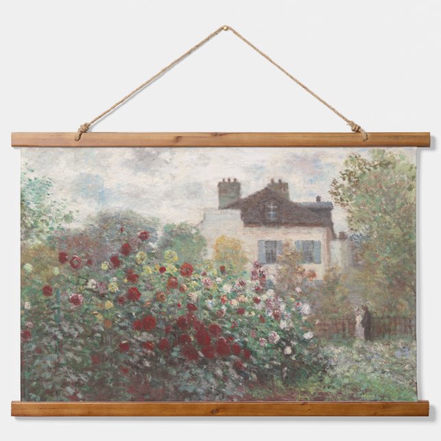 Vintage Cottage Garden Print Hanging Tapestry (Front)