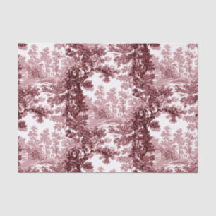 Vintage Cottage Landscape Toile-Pink & White Tissue Paper