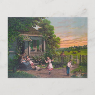 Vintage Cottage Postcard