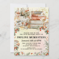 Vintage Cottagecore Book Lover 40th Birthday