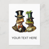 Vintage Cottagecore Cute Victorian Frog Couple Art